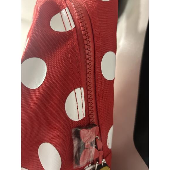 Disney Minnie Mouse Red Polka Dot Backpack Ears Bow Front Pocket main image 6